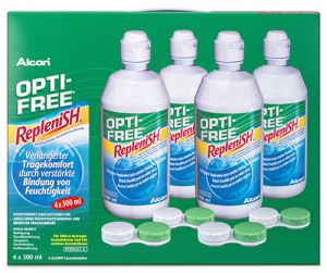 OPTI-FREE RepleniSH Vorratspack (4X 300ml + 4 Behlter)